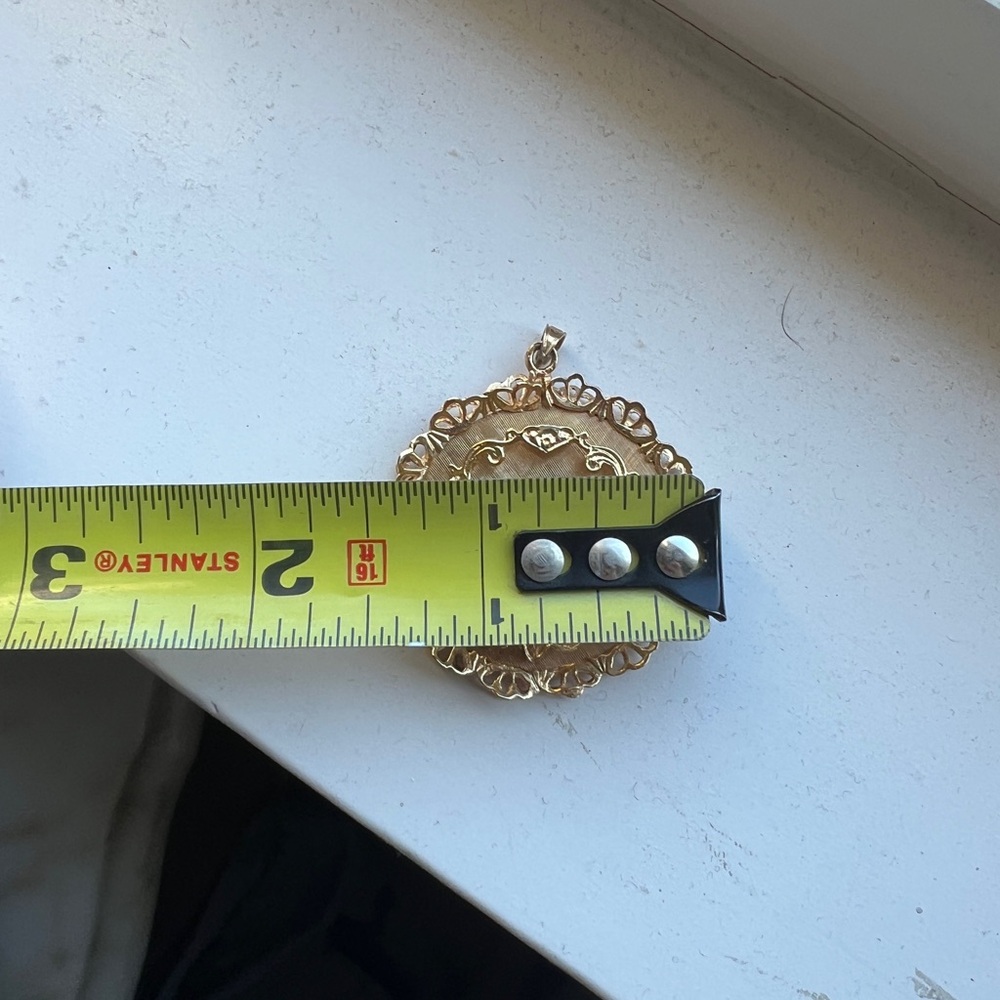 Vintage 14k gold chai jewish pendent - Picture 6 of 7